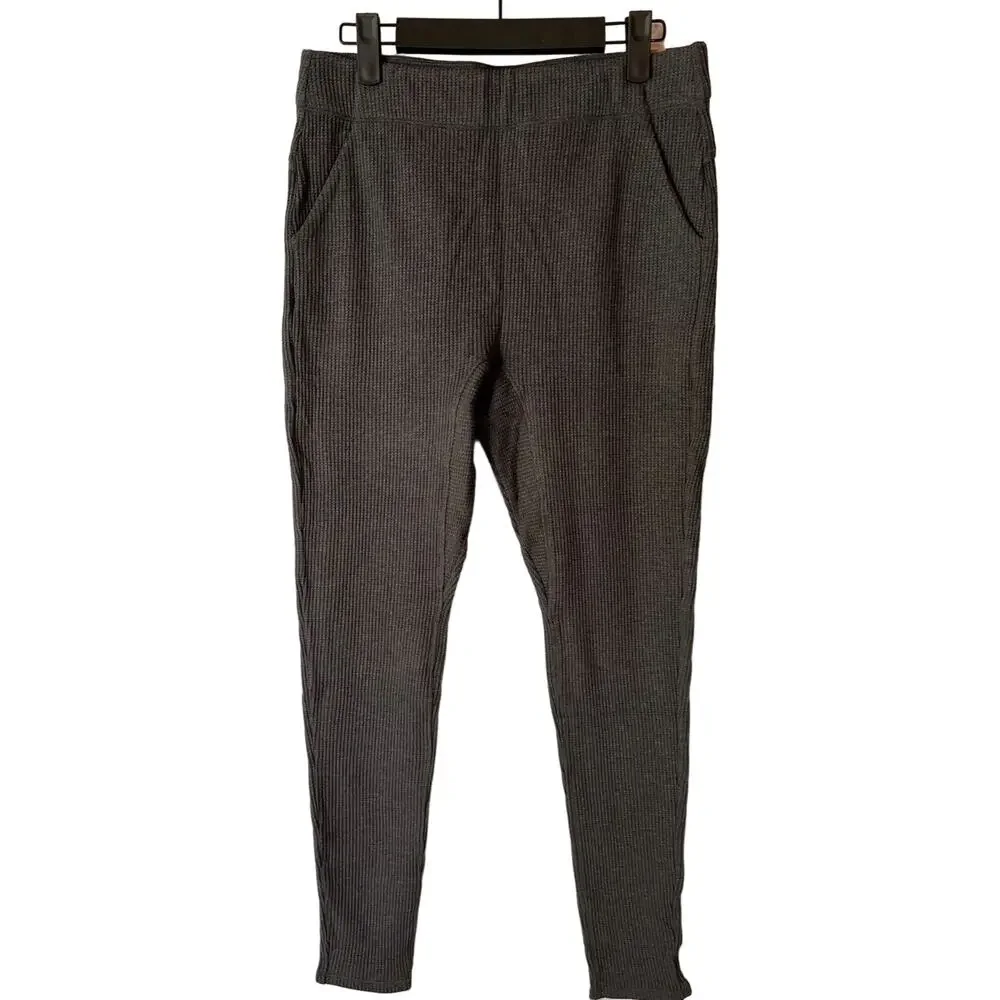 NWOT LUNYA Restore Thermal Waffle Knit high rise leggings Gray Size M - Picture 1 of 8